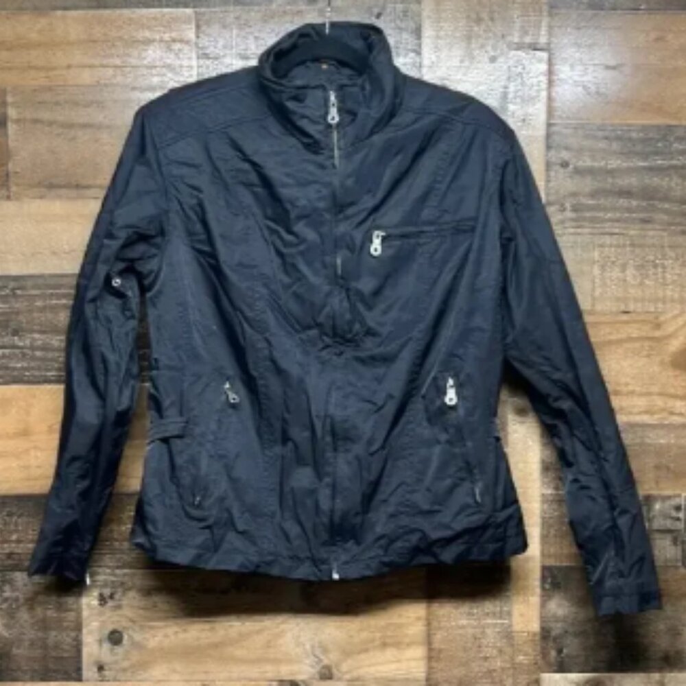 Harley Davidson Back Wings Motorcycle Biker Lightweight Jacket‎ Women's Sz Large